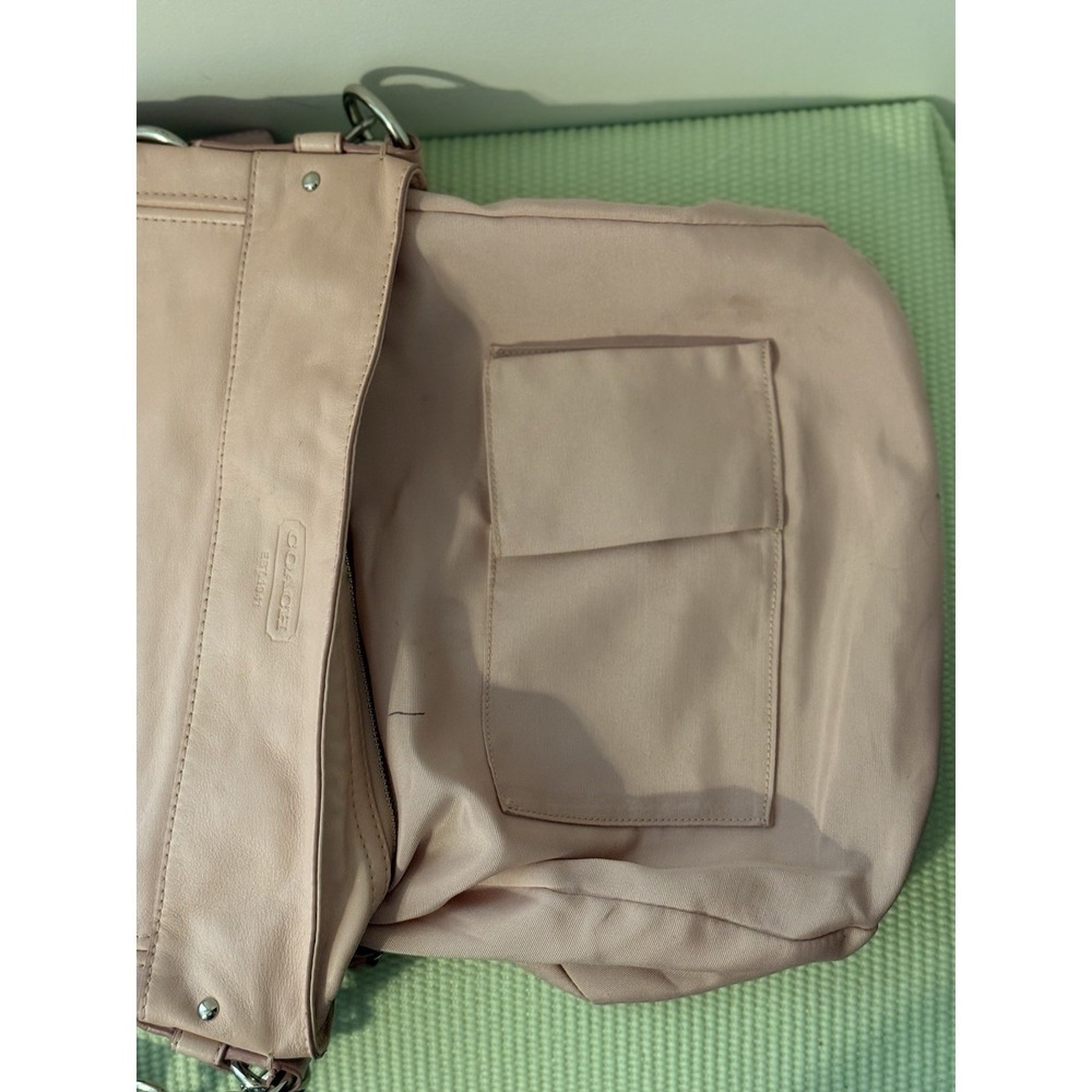 Coach Leather Hobo Bag in Dusty Pink - Picture 9 of 14